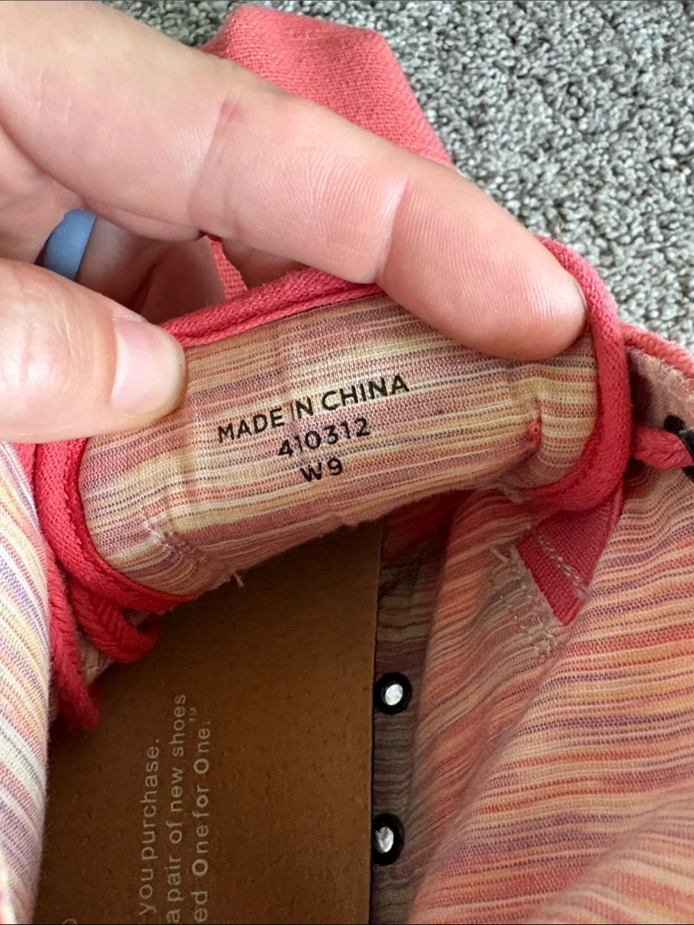Toms Coral Canvas Lace-Up Espadrille Shoes